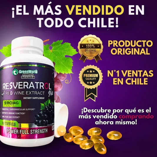 Resveratrol® 100% Puro - 590mg