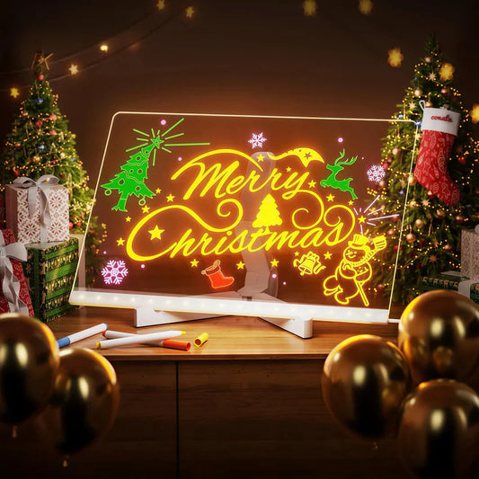 ✨ Pizarra LED de Escritura Creativa – Especial Navidad 🎅 (20x30 cm)