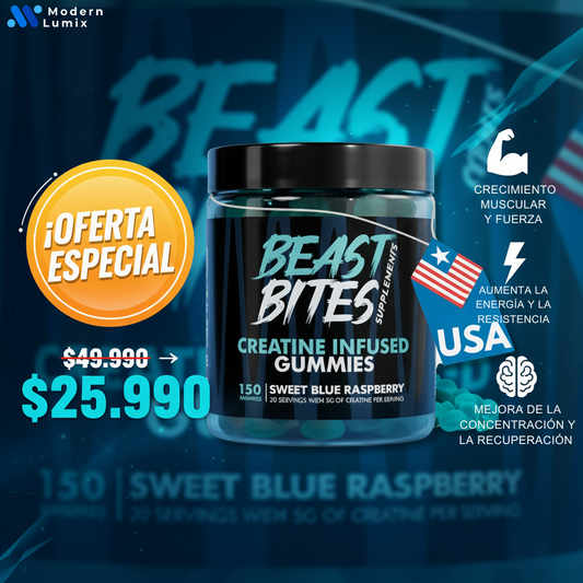 BEAST BITES® 150 Gomitas de Creatina-5gr c/u